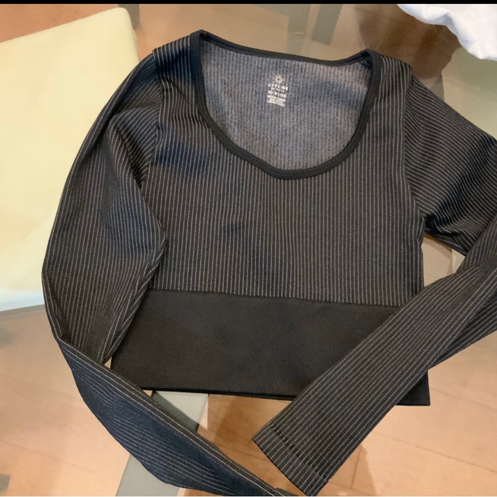 Black Striped Women's Top